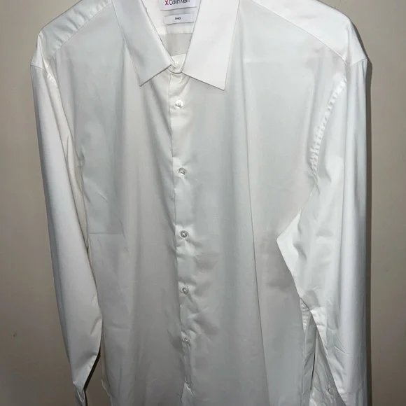 Calvin Klein Men’s Dress Shirt Bundle 3 Pack 16.5 34/35 L Stretch White Black - Picture 7 of 15